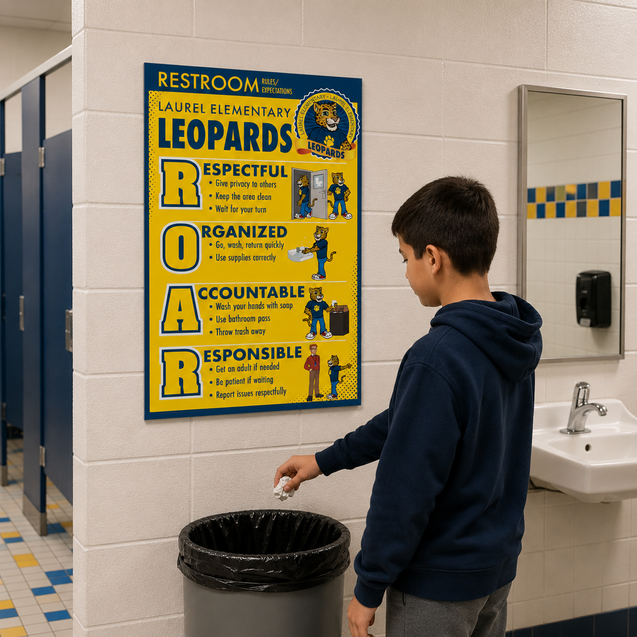 Bathroom Rules Poster