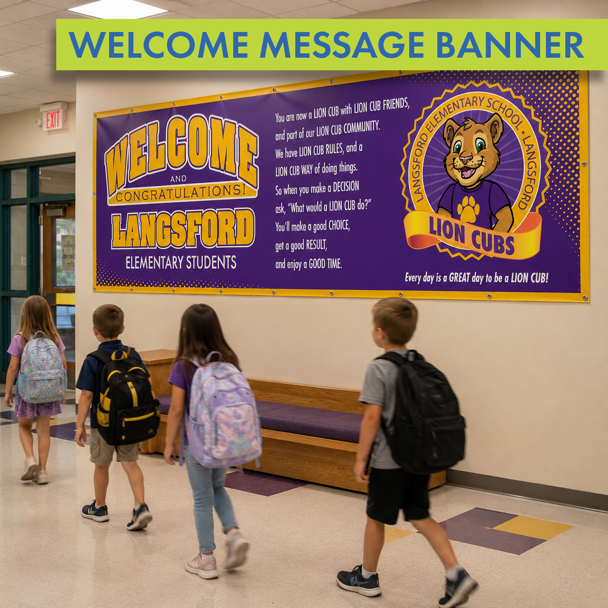 Welcome Message Banner